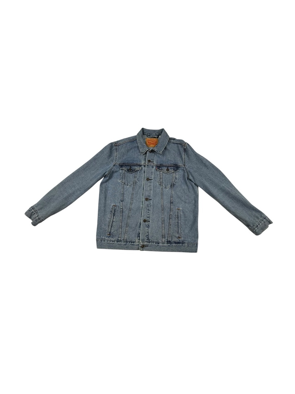Levi's Denim Trucker Jacket Men's XL Blue Jeans Button Up Coat 100% Cotton